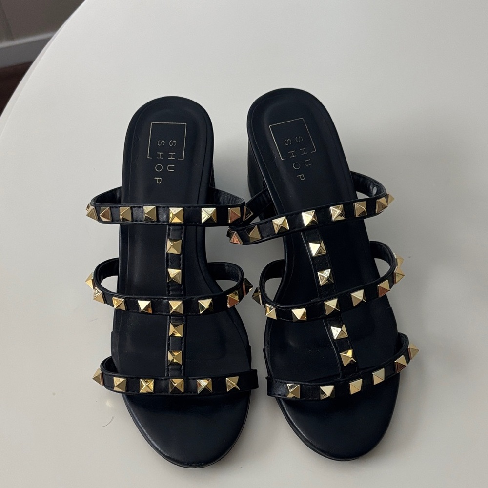 Studded Block Heel Sandal